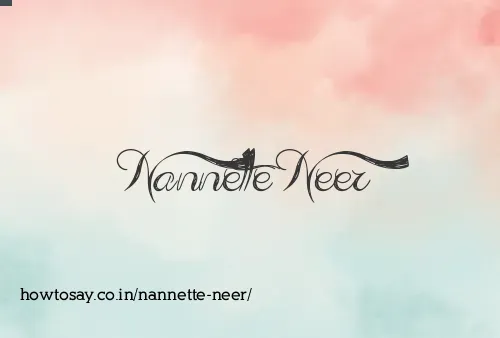 Nannette Neer
