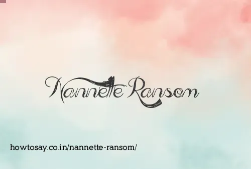Nannette Ransom