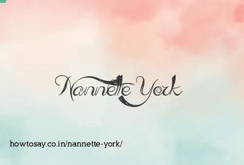 Nannette York