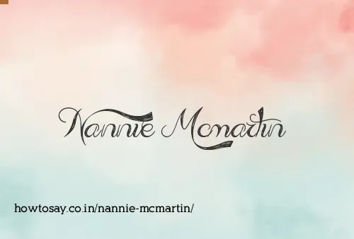 Nannie Mcmartin