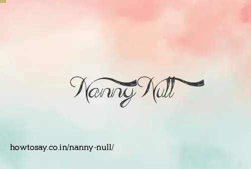 Nanny Null