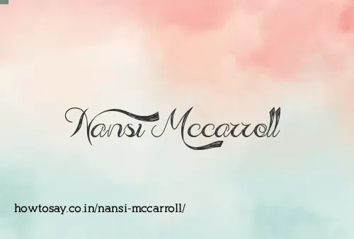 Nansi Mccarroll