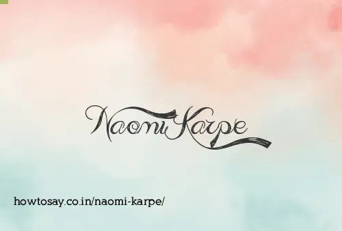 Naomi Karpe
