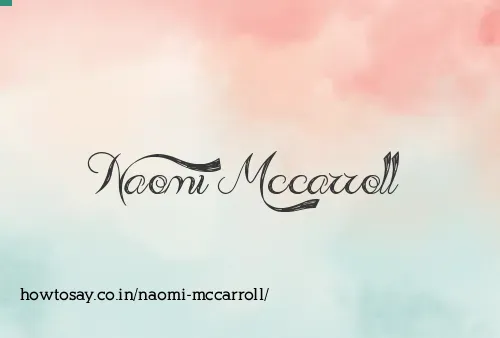 Naomi Mccarroll