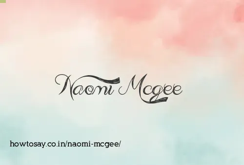 Naomi Mcgee
