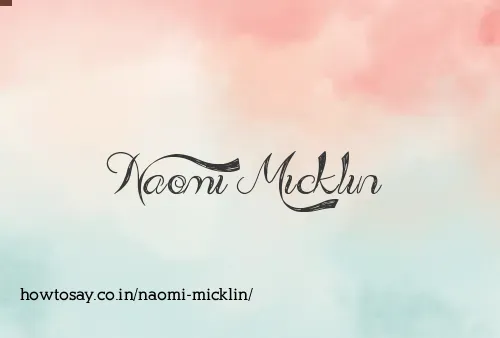 Naomi Micklin