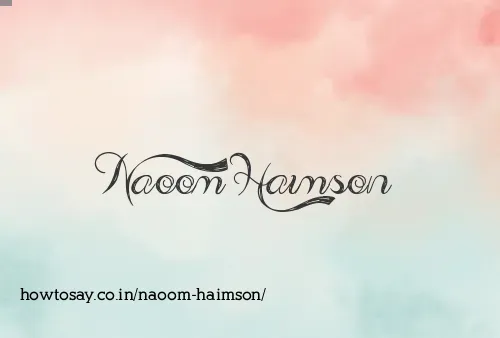 Naoom Haimson