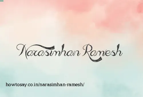 Narasimhan Ramesh