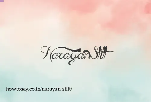 Narayan Stitt