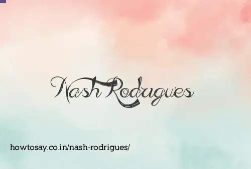 Nash Rodrigues