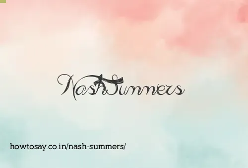 Nash Summers