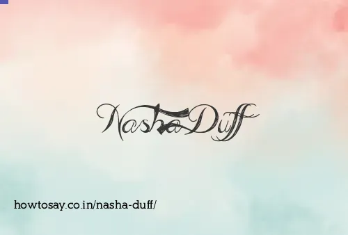 Nasha Duff