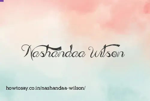 Nashandaa Wilson