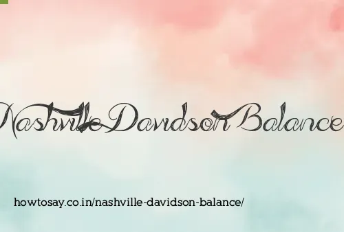 Nashville Davidson Balance