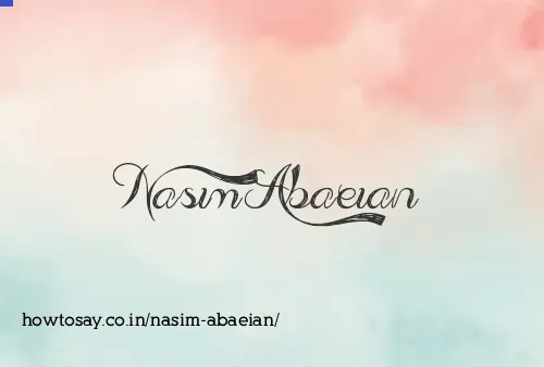 Nasim Abaeian