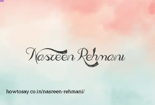 Nasreen Rehmani