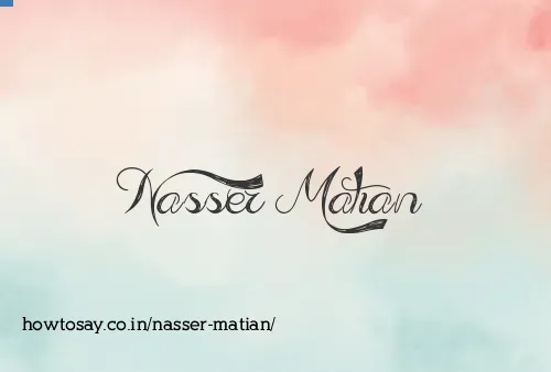 Nasser Matian