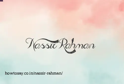 Nassir Rahman