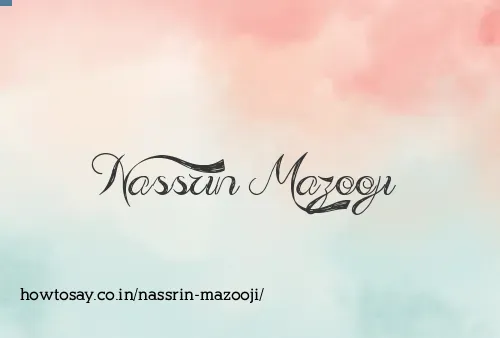 Nassrin Mazooji