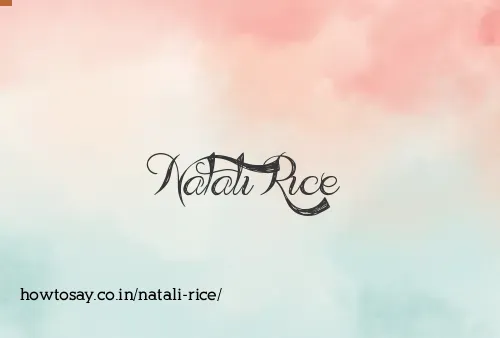 Natali Rice