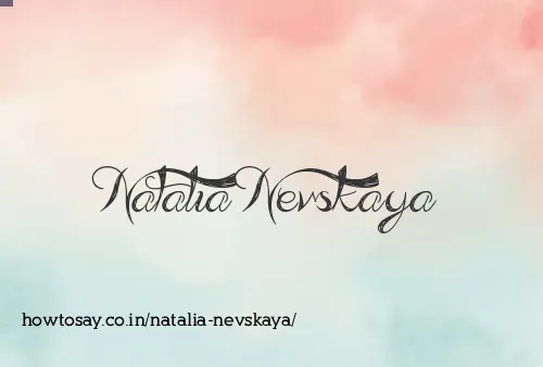 Natalia Nevskaya
