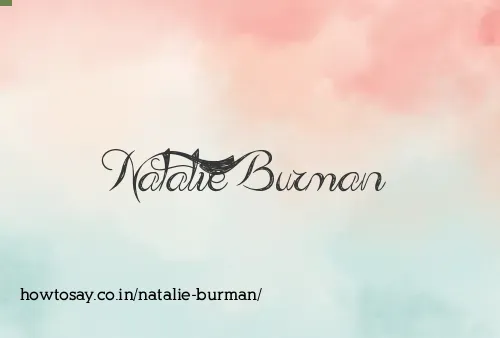 Natalie Burman