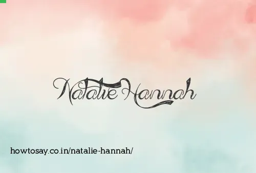 Natalie Hannah