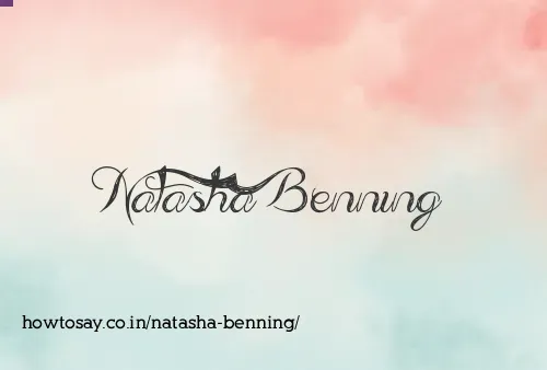 Natasha Benning
