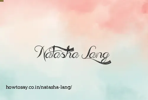 Natasha Lang