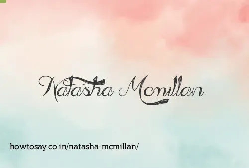 Natasha Mcmillan