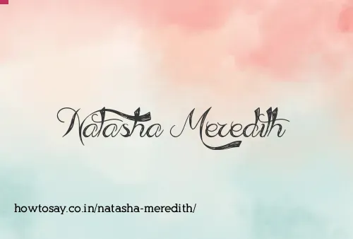 Natasha Meredith