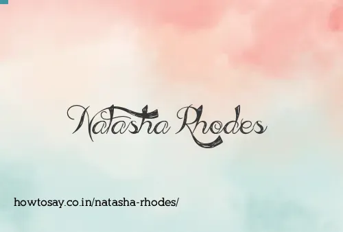Natasha Rhodes