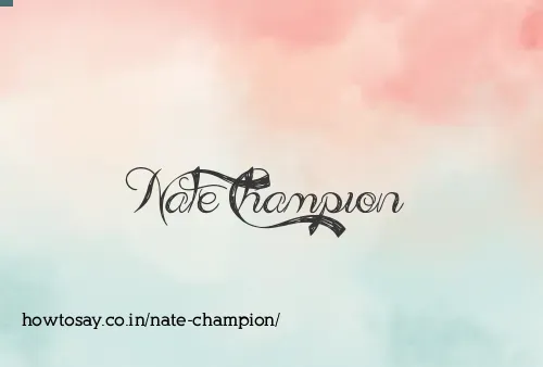 Nate Champion