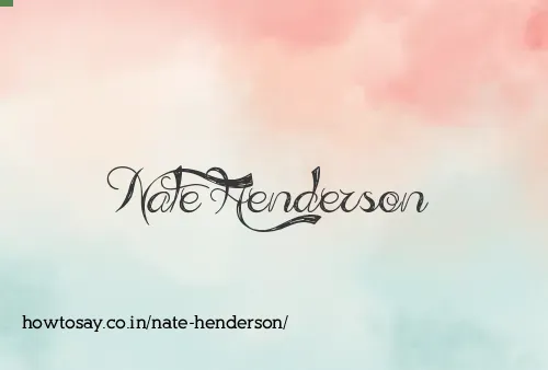 Nate Henderson