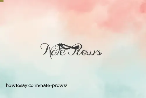 Nate Prows