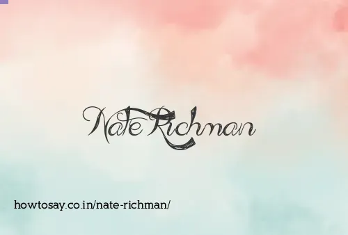 Nate Richman