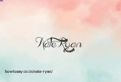Nate Ryan
