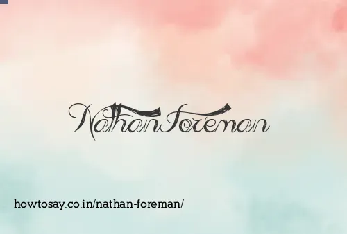 Nathan Foreman