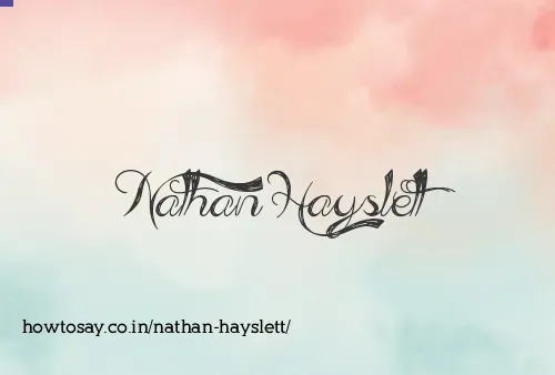 Nathan Hayslett