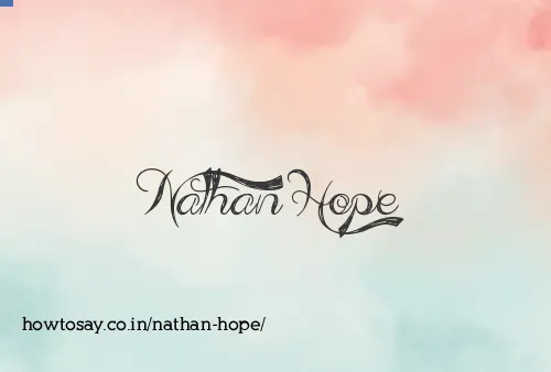 Nathan Hope