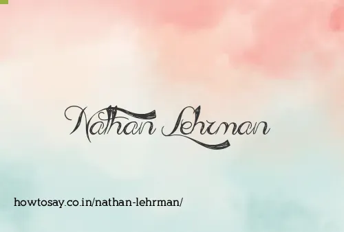 Nathan Lehrman