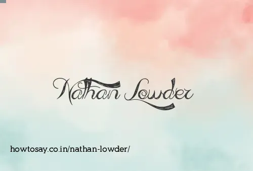 Nathan Lowder