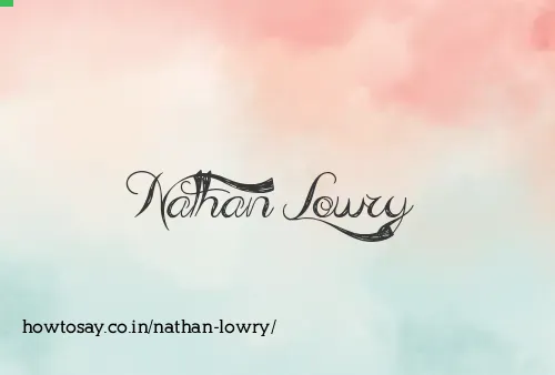 Nathan Lowry