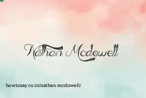 Nathan Mcdowell