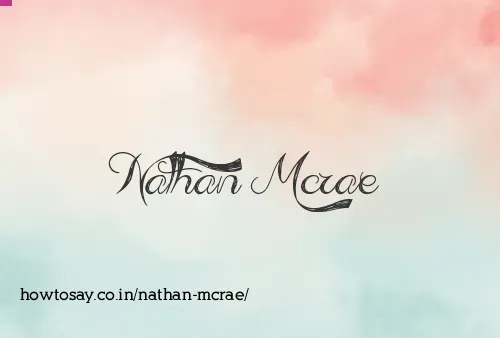 Nathan Mcrae