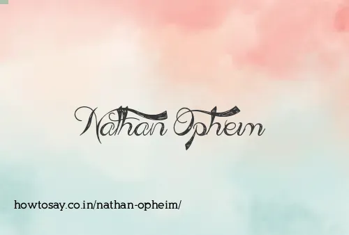 Nathan Opheim