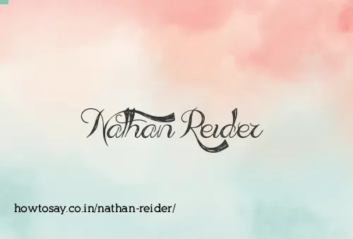 Nathan Reider
