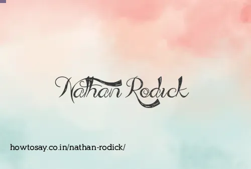 Nathan Rodick