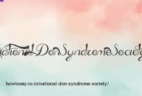 National Don Syndrome Society