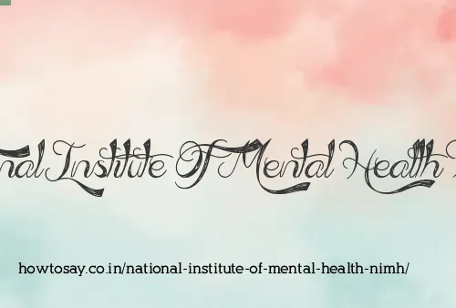 National Institute Of Mental Health Nimh
